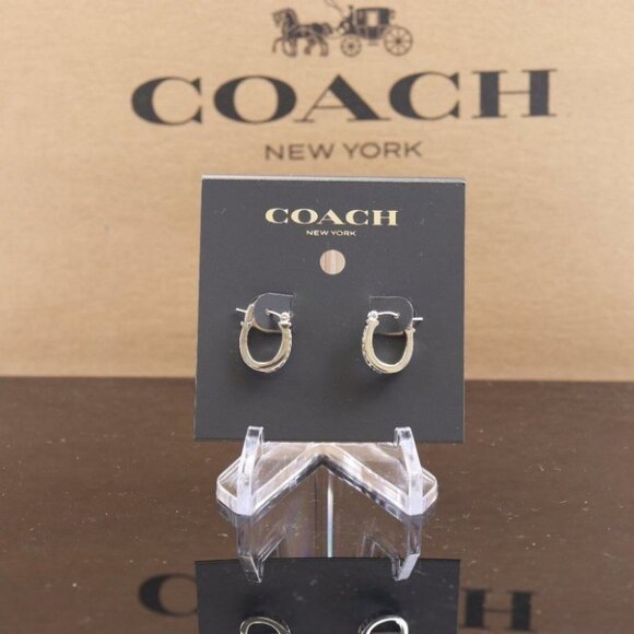 Pave Signature Huggie Earrings - Picture 1 of 5